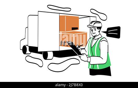 Internationales Logistikkonzept Stock Vektor