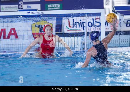 Emmalia Eichelberger (SIS Roma) im Halbfinale - SIS Roma gegen Ekipe Orizzonte, Wasserball Italienische Serie A1 Frauenspiel in Roma, Italien, Mai 07 2022 Stockfoto