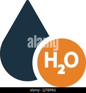 Science, H2O Icon - gut organisiert und editierbar Vektor-Design mit in kommerziellen Zwecken, Printmedien, Web oder jede Art von Design-Projekte. Stock Vektor