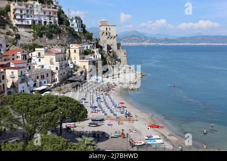 Cetara - Panorama costiero dalla litoranea Stockfoto