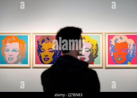 GENT - berühmte Marilyn Monroe-Siebdrucke von Andy Warhol in der Popart-Ausstellung des SMAK-Museums für moderne Kunst Stockfoto