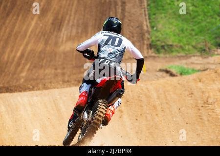 Maggiora Park, Maggiora (NO), Italien, 07. Mai 2022, 70 RUBEN FERNÁNDEZ GARCIA (Honda 114 Motorsports) während des FIM MXGP/MX2 Motocross-Weltchamps 2022 Stockfoto
