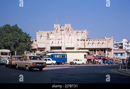 Marktgebäude, Stadtzentrum, Dakar, Sengeal, Afric 1978 Stockfoto