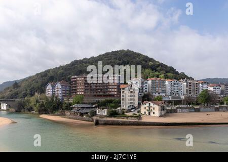 lekeitio Strand ein Herbsttag Stockfoto