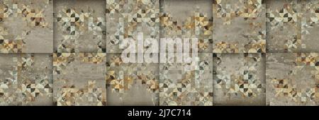 Retro Fliesenmuster Vintage Hintergrund Stockfoto