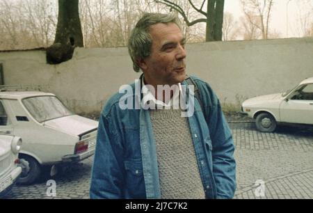 Der rumänische Literaturkritiker und Politiker Nicolae Manolescu, 1990 Stockfoto