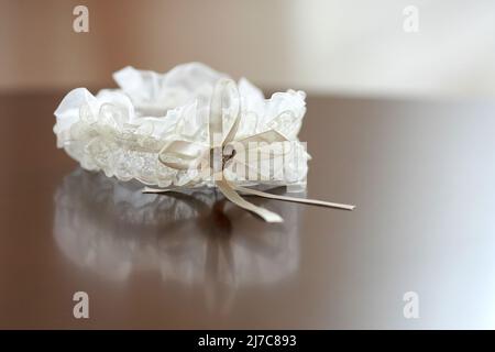 Schönen Satz der Hochzeit Frauen Zubehör. Der Braut morgen. Stockfoto