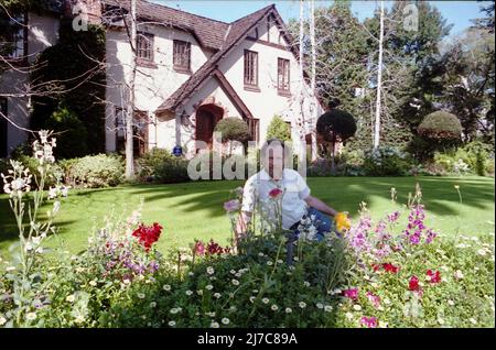 Der rumänische Schriftsteller Toma George Maiorescu in Los Angeles, CA, USA, ca. 1987 Stockfoto