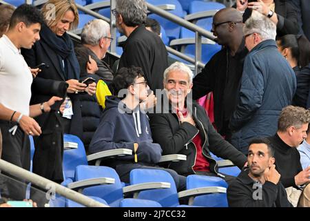 Lilian Thuram, Raymond Domenech - OGC Nice gegen FC Nantes am 7. Mai 2022 in Saint-Denis, Frankreich. (Foto von Lionel Urman/Sipa USA) Stockfoto