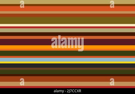 Afrikanisch gestreifte Farben, Muster textiler Hintergrund, nahtloser Druck Stoff, ethnisch handgefertigtes Ornament, Tribal Strips Motive. Vektor-Afro-Textur, Pareo Stock Vektor