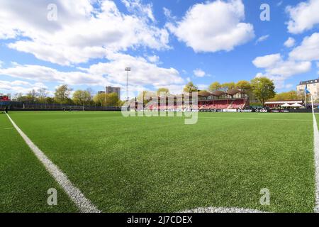 Skytteholms IP vor dem Spiel in der Schwedischen Liga OBOS Damallsvenskan am 8. 2022. Mai zwischen AIK und Djurgarden bei Skytteholms IP in Stockholm, Schweden Peter Sonander/SPP Stockfoto