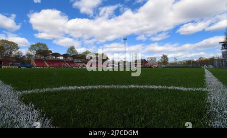 Skytteholms IP vor dem Spiel in der Schwedischen Liga OBOS Damallsvenskan am 8. 2022. Mai zwischen AIK und Djurgarden bei Skytteholms IP in Stockholm, Schweden Peter Sonander/SPP Stockfoto