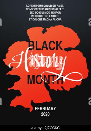 Black History Month Poster. Schwarze Leben Sind Wichtig. Stoppen Sie Das Konzept Des Rassismus. Stock Vektor