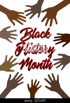 Black History Month Poster. Schwarze Leben Sind Wichtig. Stoppen Sie Das Konzept Des Rassismus. Stock Vektor