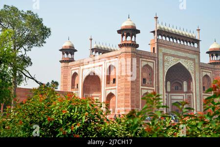 South Grand Eingangstor von Taj Mahal Stockfoto