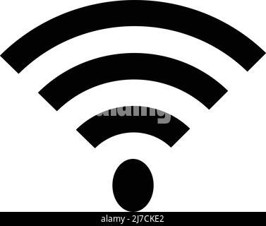Wi-Fi-Symbol. Symbol für die Silhouette des Telefons. Bearbeitbarer Vektor. Stock Vektor