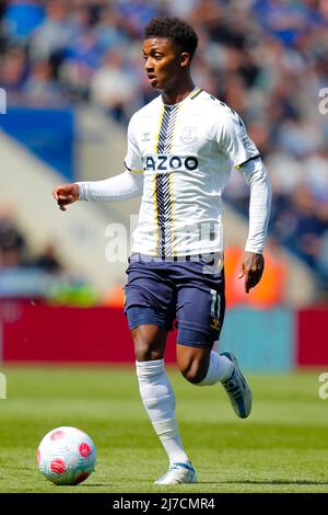 8.. Mai 2022, King Power Stadium, Leicester, Leicestershire, England; Premier League Football, Leicester City gegen Everton; Demarai Gray von Everton Stockfoto