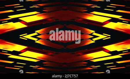 Gold-Kaleidoskop. Computer erzeugt 3D Rendering Stockfoto