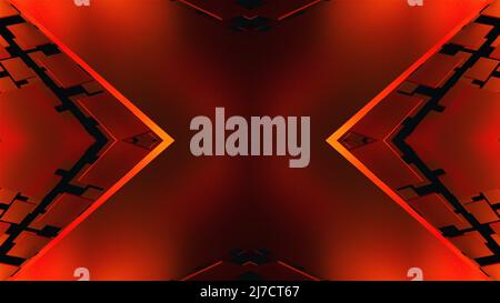 Gold-Kaleidoskop. Computer erzeugt 3D Rendering Stockfoto