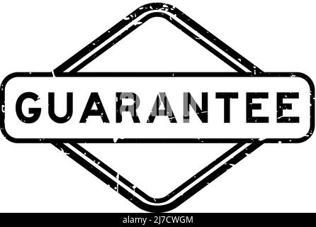 Grunge schwarz Garantiewort Gummi Siegel Stempel auf weißem Hintergrund Stock Vektor