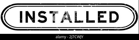 Grunge schwarz installiert Wort Gummi Siegel Stempel auf weißem Hintergrund Stock Vektor