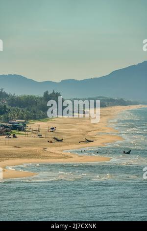 Lang Co Strand, Blick von Hai Van Pass, Thua Thien Hue, Vietnam Stockfoto