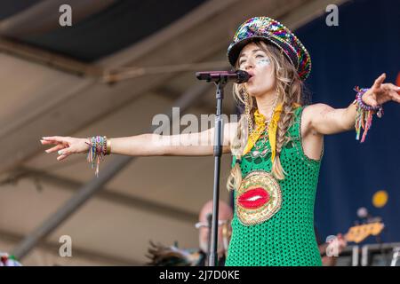 Lauren Daigle während des New Orleans Jazz & Heritage Festivals am 7. Mai 2022 auf dem Fair Grounds Race Course in New Orleans, Louisiana (Foto: Daniel DeSlover/Sipa USA) Stockfoto