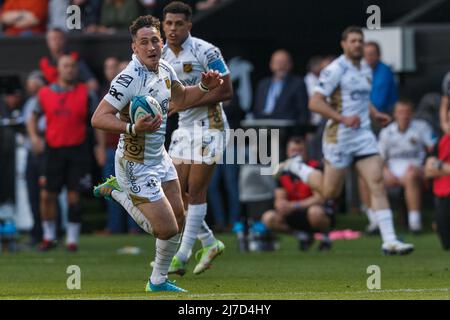 Swansea, Großbritannien. 8. Mai 2022. Sam Davies von Dragons während des Ospreys gegen Dragons United Rugby Championship Match. Kredit: Gruffydd ThomasAlamy Stockfoto