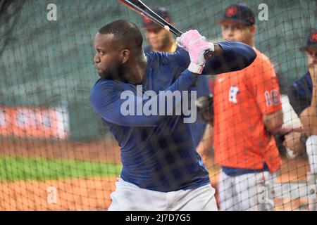 7 2022. Mai: Houston ernannte den Hitter Yordan Alvarez (44) vor dem Spiel mit Detroit Tigers und Houston Astros, das im Minute Maid Park in Houston Tx stattfand. David Seelig/Cal Sport Medi Stockfoto