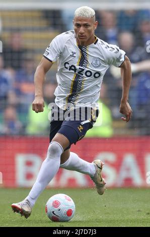 Leicester, England, 8.. Mai 2022. Richarlison von Everton während des Premier League-Spiels im King Power Stadium, Leicester. Bildnachweis sollte lauten: Darren Staples / Sportimage Stockfoto