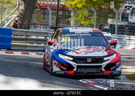 Pau, Frankreich - 08/05/2022, 18 MONTEIRO Tiago (PRT,) Équipe LIQUI MOLY Engstler, Honda Civic Type R TCR, Aktion während des WTCR - Race of France 2022, 1. Runde des FIA World Touring Car Cup 2022, vom 7. Bis 8. Mai in Pau, Frankreich - Foto Damien Doumergue / DPPI Stockfoto