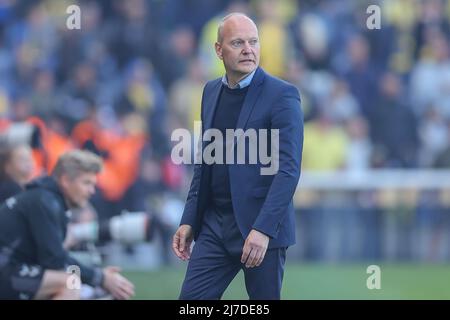 Broendby, Dänemark. 08., Mai 2022. Cheftrainer Niels Frederiksen aus Broendby, WENN er während des Superliga-Spiels 3F zwischen Broendby IF und dem FC Kopenhagen im Brondby Stadium gesehen wurde. (Bildnachweis: Gonzales Photo - Rune Mathiesen). Stockfoto