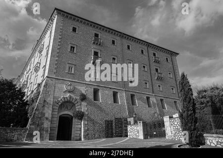 Die Abtei von Montecassino. Ist ein Benediktinerkloster auf dem Gipfel von Montecassino, in Latium Stockfoto