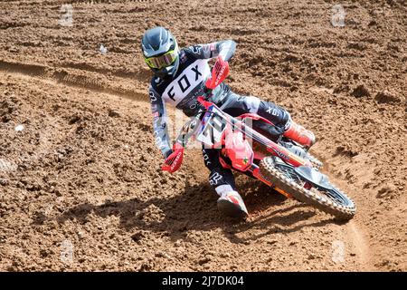 Maggiora Park, Maggiora (NO), Italien, 08. Mai 2022, 70 RUBEN FERNÁNDEZ GARCIA (Honda 114 Motorsport) während der FIM MXGP/MX2 Motocross-Weltmeisterschaft 2022 - MXGP von Italien (Maggiora) - Motocross Stockfoto