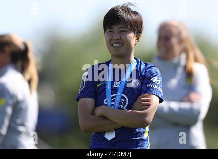 Kington upon Thames, England, 8.. Mai 2022. Ji so-Yun aus Chelsea nach dem Spiel der FA Women's Super League in Kingsmeadow, Kington upon Thames. Bildnachweis sollte lauten: Paul Terry / Sportimage Stockfoto