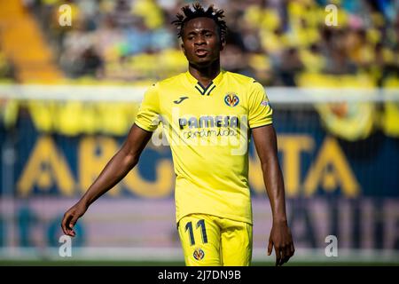 Villarreal, Spanien, 8. Mai 2022. Villarreal's Samuel Chimerenka Chukwueze während des La Liga-Spiels zwischen Villarreal cf und Sevilla FC. Foto von Jose Miguel Fernandez /Alamy Live News ) Stockfoto