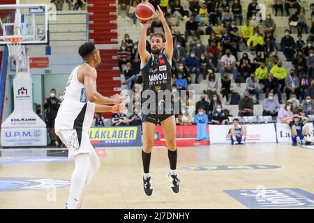 PalaRadi, Cremona, Italien, 08. Mai 2022, Giuseppe Poeta (Vanoli Cremona) während der Vanoli Basket Cremona gegen Dolomiti Energia Trentino - Italienische Basketball A Serie Championship Stockfoto