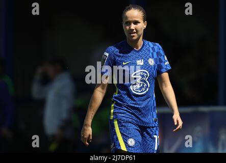 Kington upon Thames, England, 8.. Mai 2022. Guro Reiten aus Chelsea während des Spiels der FA Women's Super League in Kingsmeadow, Kington upon Thames. Bildnachweis sollte lauten: Paul Terry / Sportimage Stockfoto