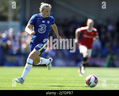 Kington upon Thames, England, 8.. Mai 2022. Erin Cuthbert von Chelsea während des Spiels der FA Women's Super League in Kingsmeadow, Kington upon Thames. Bildnachweis sollte lauten: Paul Terry / Sportimage Stockfoto