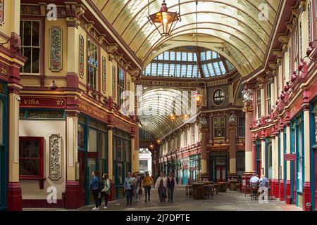 Leadenhall Market in der City of London, Südostengland Stockfoto