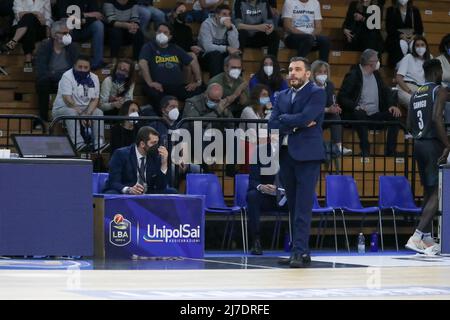 Cremona, Italien, Mai 08 2022, Paolo Galbiati (Vanoli Cremona) während der Vanoli Basket Cremona gegen Dolomiti Energia Trentino, Italienische Basketball A Serie Championship in Cremona, Italien, Mai 08 2022 Stockfoto