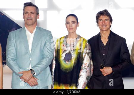 MEXIKO-STADT, MEXIKO - MAI 06: (L-R) Jon Hamm, Jennifer Connelly und Tom Cruise nehmen an der Mexiko-Premiere von 'Top Gun: Maverick' Teil. (Foto von Francisco Morales/DAMPHOTO) Stockfoto