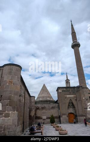 Es ist möglich, viele historische Gebäude im Zentrum von Kayseri zu finden. Besuchsdatum 15.04.2022. Stockfoto