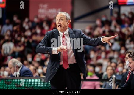 Venedig, Italien, Mai 08 2022, Ettore Messina (Trainer AX Armani Exchange Milano) während Umana Reyer Venezia gegen Einen X Armani Exchange Milano, Italienischer Basketball A Serie Championship in Venedig, Italien, Mai 08 2022 Stockfoto