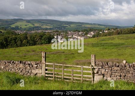 Blick auf Skipton, Yorkshire, England Stockfoto