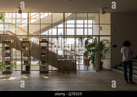 WYBORG, RUSSLAND - 28. April 2022: Bibliothek nach Alvaar Aalto benannt. Stockfoto