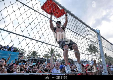 Miami Grand Prix, Sonntag, 8.. Mai 2022. Atmosphäre im Kreislauf – Lüfter. Miami Grand Prix, Sonntag, 8.. Mai 2022. Miami International Autodrome, Miami, Florida, USA. Stockfoto