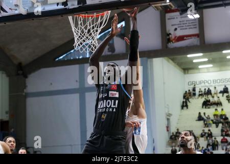 Cremona, Italien, Mai 08 2022, Malik Dime (Vanoli Cremona) während der Vanoli Basket Cremona gegen Dolomiti Energia Trentino, Italienische Basketball A Serie Championship in Cremona, Italien, Mai 08 2022 Stockfoto