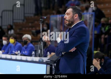 Cremona, Italien, Mai 08 2022, Paolo Galbiati (Vanoli Cremona) während der Vanoli Basket Cremona gegen Dolomiti Energia Trentino, Italienische Basketball A Serie Championship in Cremona, Italien, Mai 08 2022 Stockfoto