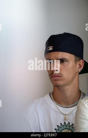 Miami Grand Prix, Sonntag, 8.. Mai 2022. Brooklyn Beckham (GBR). Miami Grand Prix, Sonntag, 8.. Mai 2022. Miami International Autodrome, Miami, Florida, USA. Stockfoto